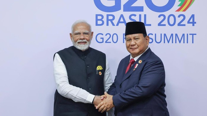 Prabowo Bertemu Modi di KTT G20, Bahas Kesepakatan Impor Beras dari India