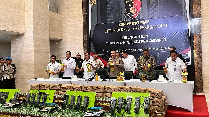 Kasus Pengurangan Isi Minyakita, Bareskrim Sita 10.560 Liter Minyak Goreng