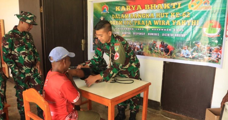 Gelar pengobatan massal dan karya bhakti, bukti kepedulian TNI di tanah Papua