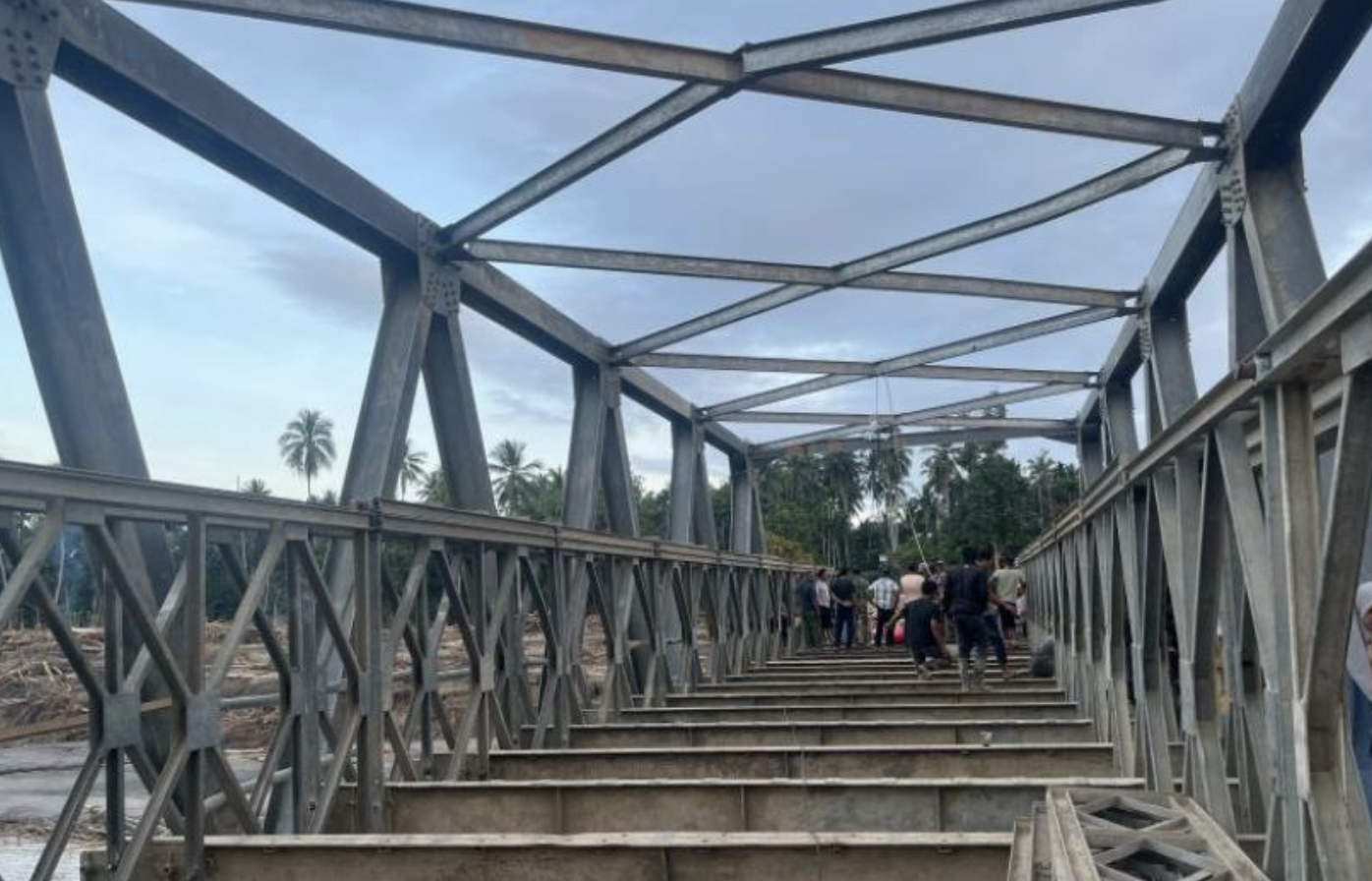 Akses Terputus Pasca Banjir, Pemerintah Percepat Pemasangan Jembatan Bailey