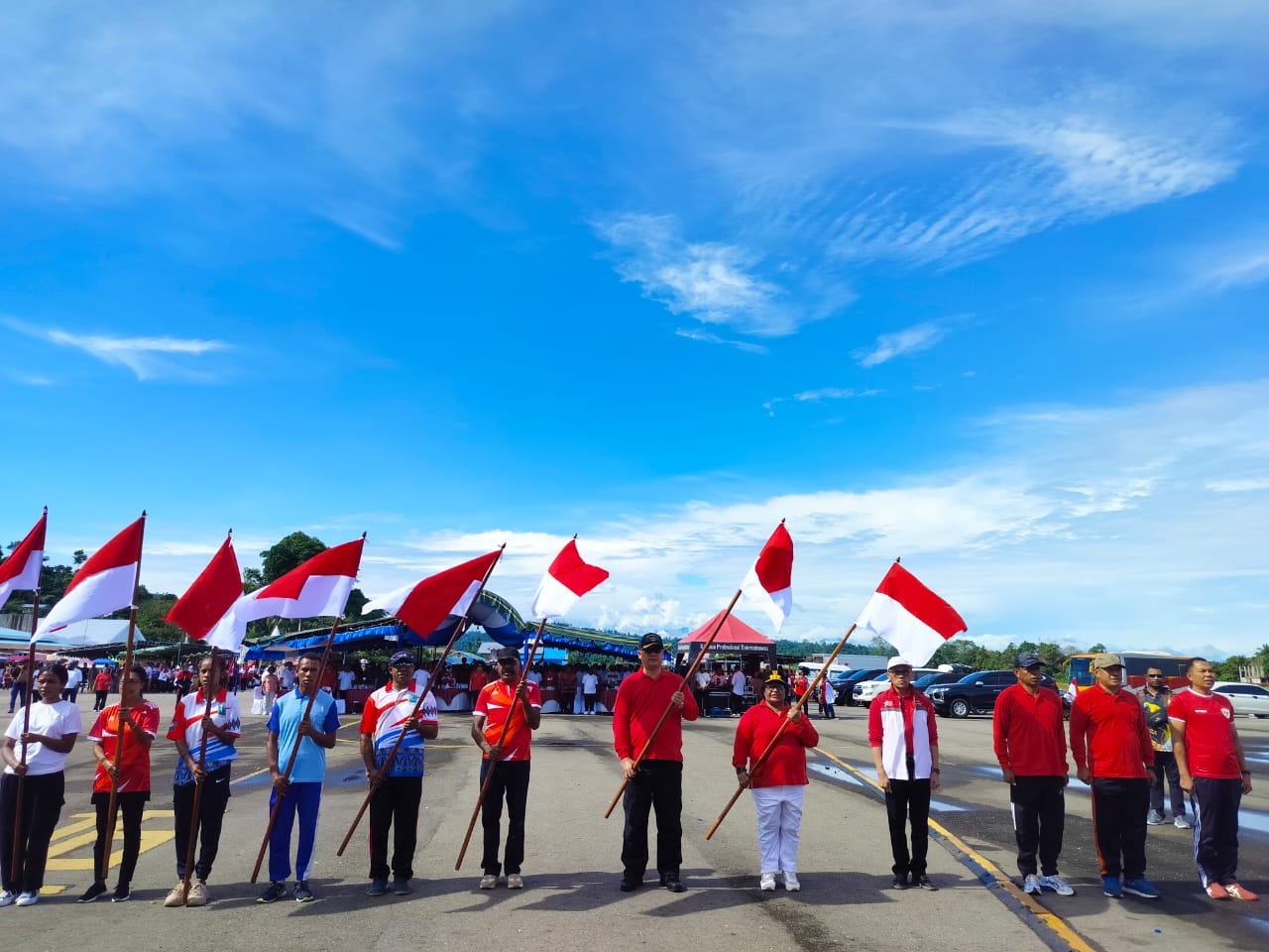 Pj. Gubernur Papua Tengah Ajak Warga Kibarkan 10 Juta Bendera Merah Putih Sambut HUT RI
