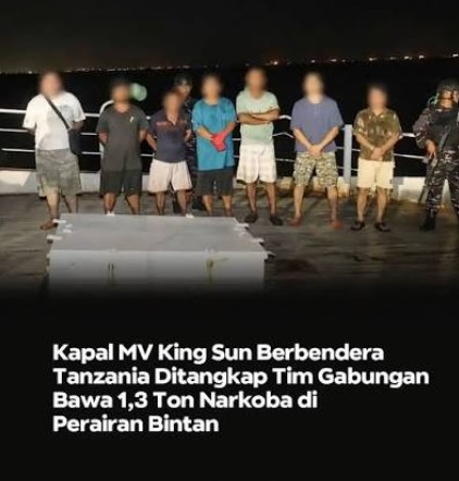 Tim Gabungan Gagalkan Penyelundupan 1,3 Ton Ketamin di Perairan Bintan