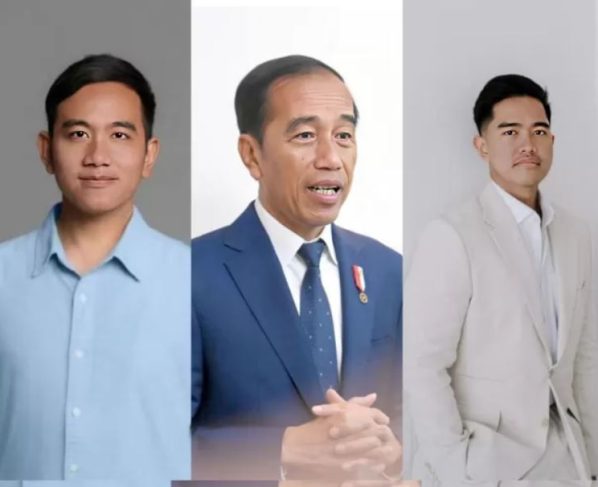(Kolase tangkapan layar Instagram @jokowi, @kaesangp dan @prabowogibran)