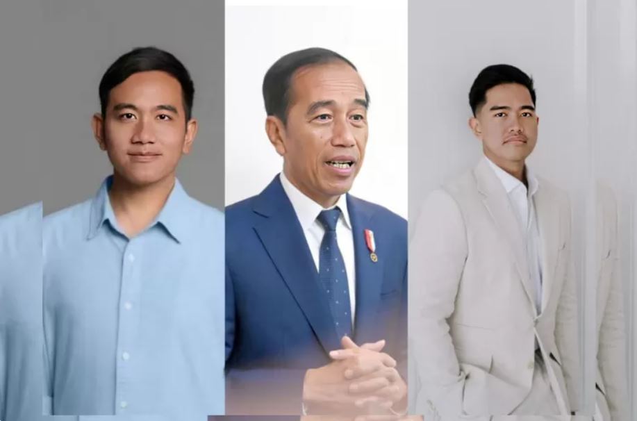(Kolase tangkapan layar Instagram @jokowi, @kaesangp dan @prabowogibran)