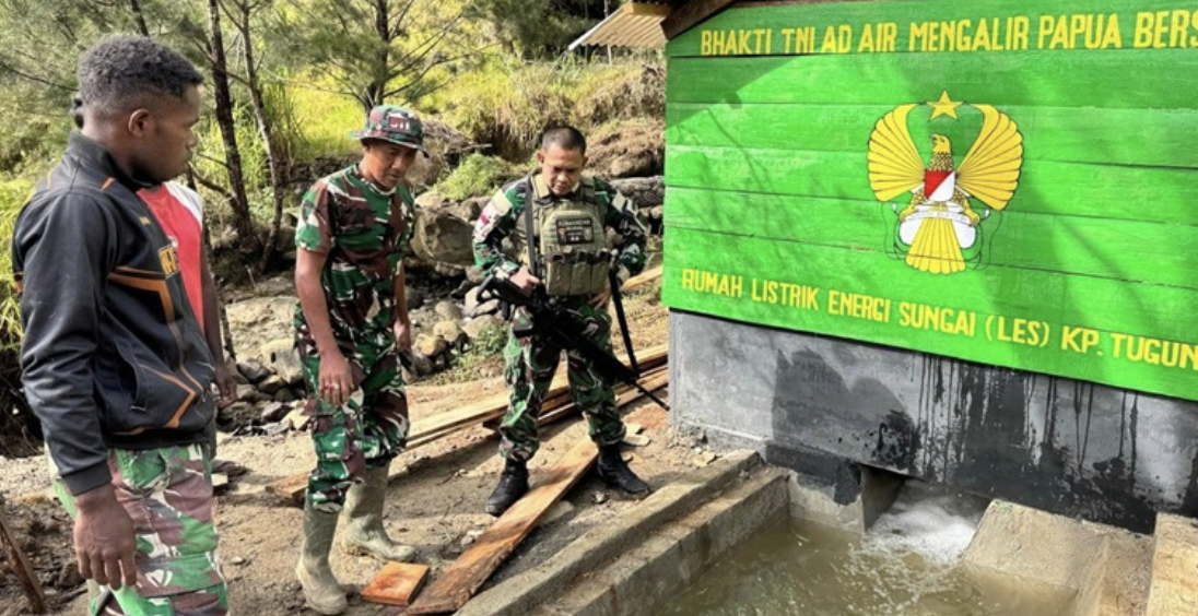 TNI Perkuat Pembangunan Papua, Wam Pillamo Penuhi Kebutuhan Listrik dan Air Bersih